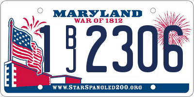 MD license plate 1BJ2306