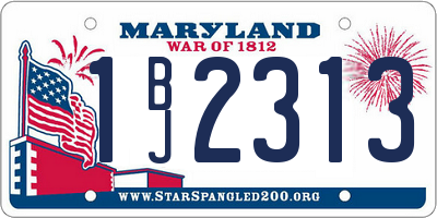 MD license plate 1BJ2313