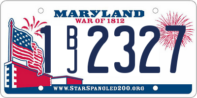 MD license plate 1BJ2327