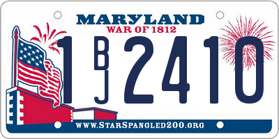 MD license plate 1BJ2410
