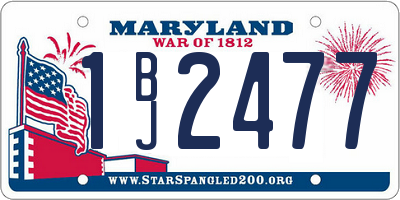 MD license plate 1BJ2477
