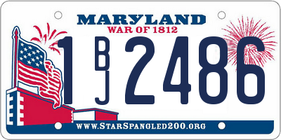 MD license plate 1BJ2486