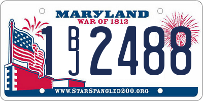 MD license plate 1BJ2488