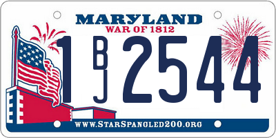 MD license plate 1BJ2544
