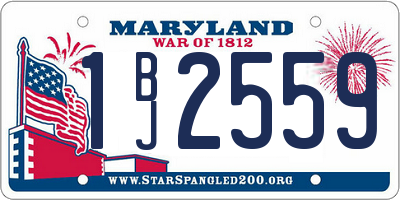 MD license plate 1BJ2559