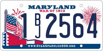 MD license plate 1BJ2564