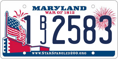 MD license plate 1BJ2583