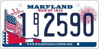 MD license plate 1BJ2590