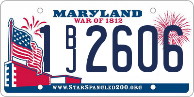 MD license plate 1BJ2606