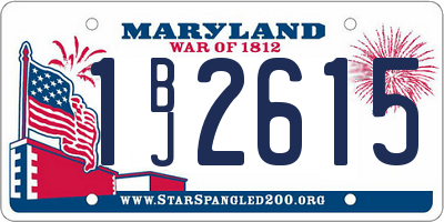 MD license plate 1BJ2615