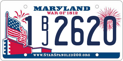MD license plate 1BJ2620