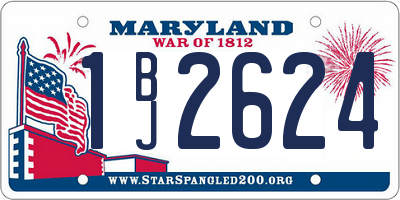 MD license plate 1BJ2624