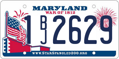 MD license plate 1BJ2629