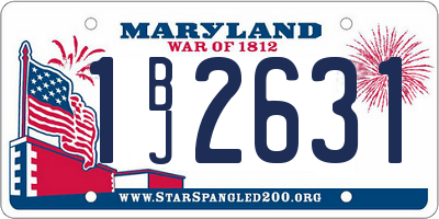 MD license plate 1BJ2631