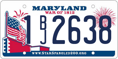 MD license plate 1BJ2638