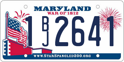 MD license plate 1BJ2641