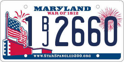 MD license plate 1BJ2660