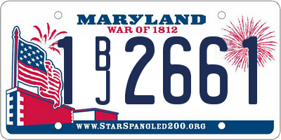 MD license plate 1BJ2661