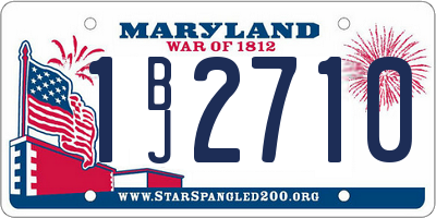 MD license plate 1BJ2710