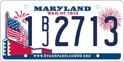 MD license plate 1BJ2713