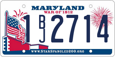 MD license plate 1BJ2714