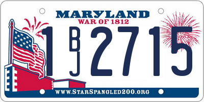 MD license plate 1BJ2715