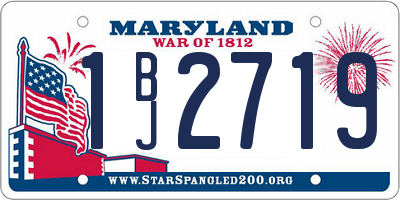 MD license plate 1BJ2719