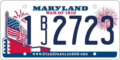 MD license plate 1BJ2723