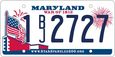 MD license plate 1BJ2727