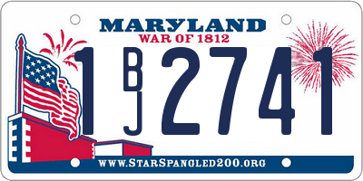 MD license plate 1BJ2741