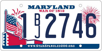 MD license plate 1BJ2746