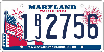 MD license plate 1BJ2756