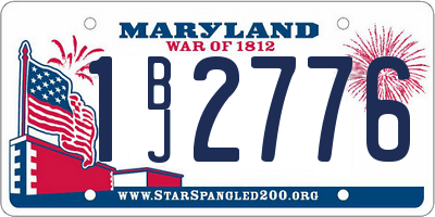 MD license plate 1BJ2776