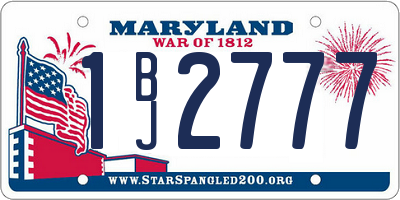 MD license plate 1BJ2777