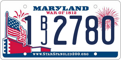 MD license plate 1BJ2780