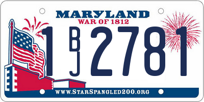 MD license plate 1BJ2781