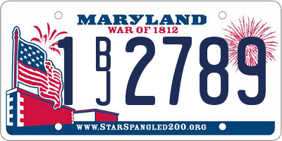 MD license plate 1BJ2789