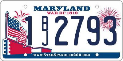 MD license plate 1BJ2793