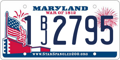 MD license plate 1BJ2795