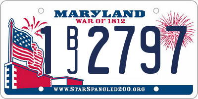 MD license plate 1BJ2797