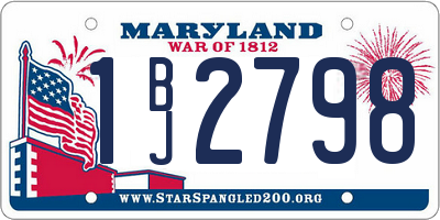 MD license plate 1BJ2798