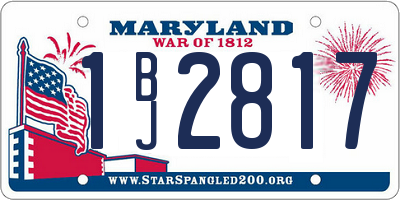 MD license plate 1BJ2817
