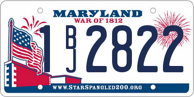 MD license plate 1BJ2822