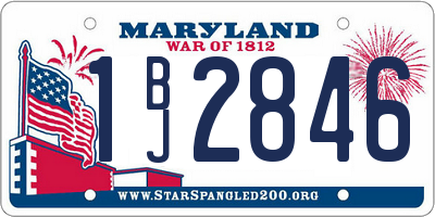 MD license plate 1BJ2846