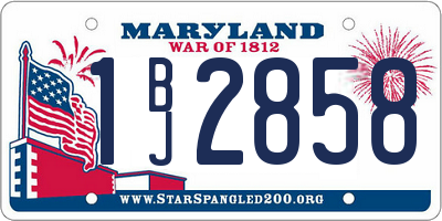 MD license plate 1BJ2858