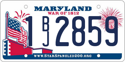 MD license plate 1BJ2859