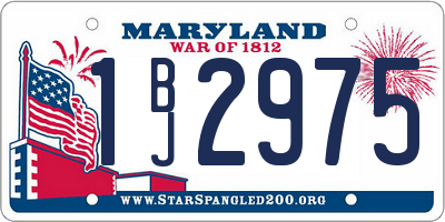 MD license plate 1BJ2975