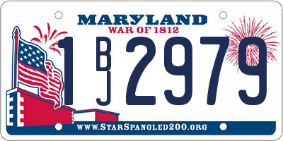 MD license plate 1BJ2979