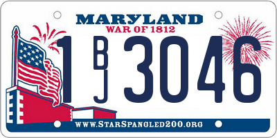 MD license plate 1BJ3046