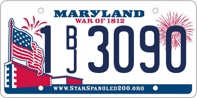 MD license plate 1BJ3090